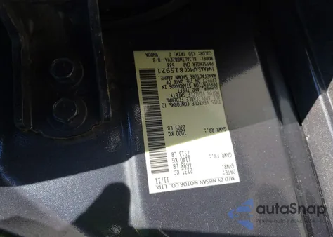 2012 Nissan Maxima 3.5 Sv из США, поврежденный, VIN 1N4AA5AP4CC815921